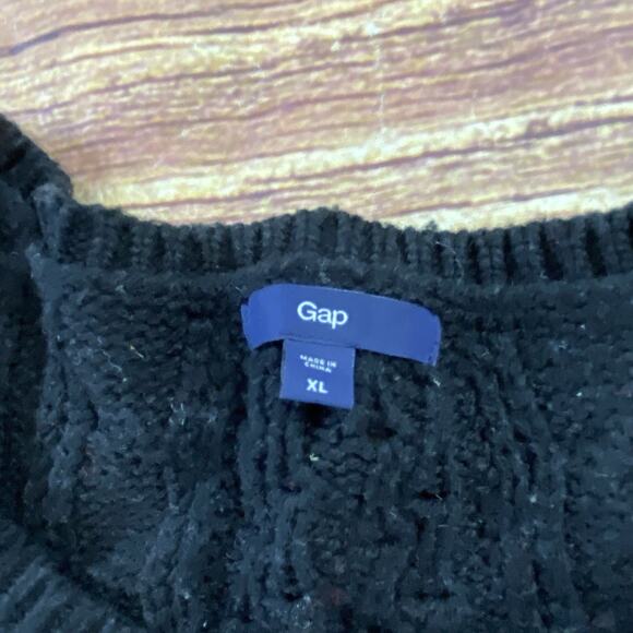 GAP Sweater Women’s Crew Neck Pullover White & Black Size XL - Picture 3 of 6